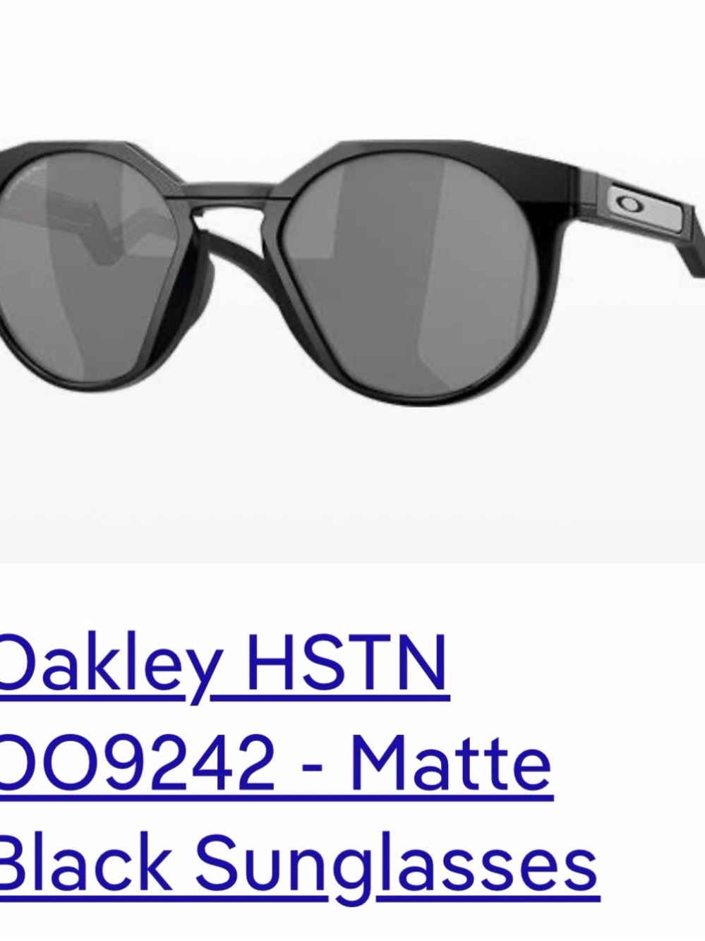 Oakley Matte Black Round Sunglasses